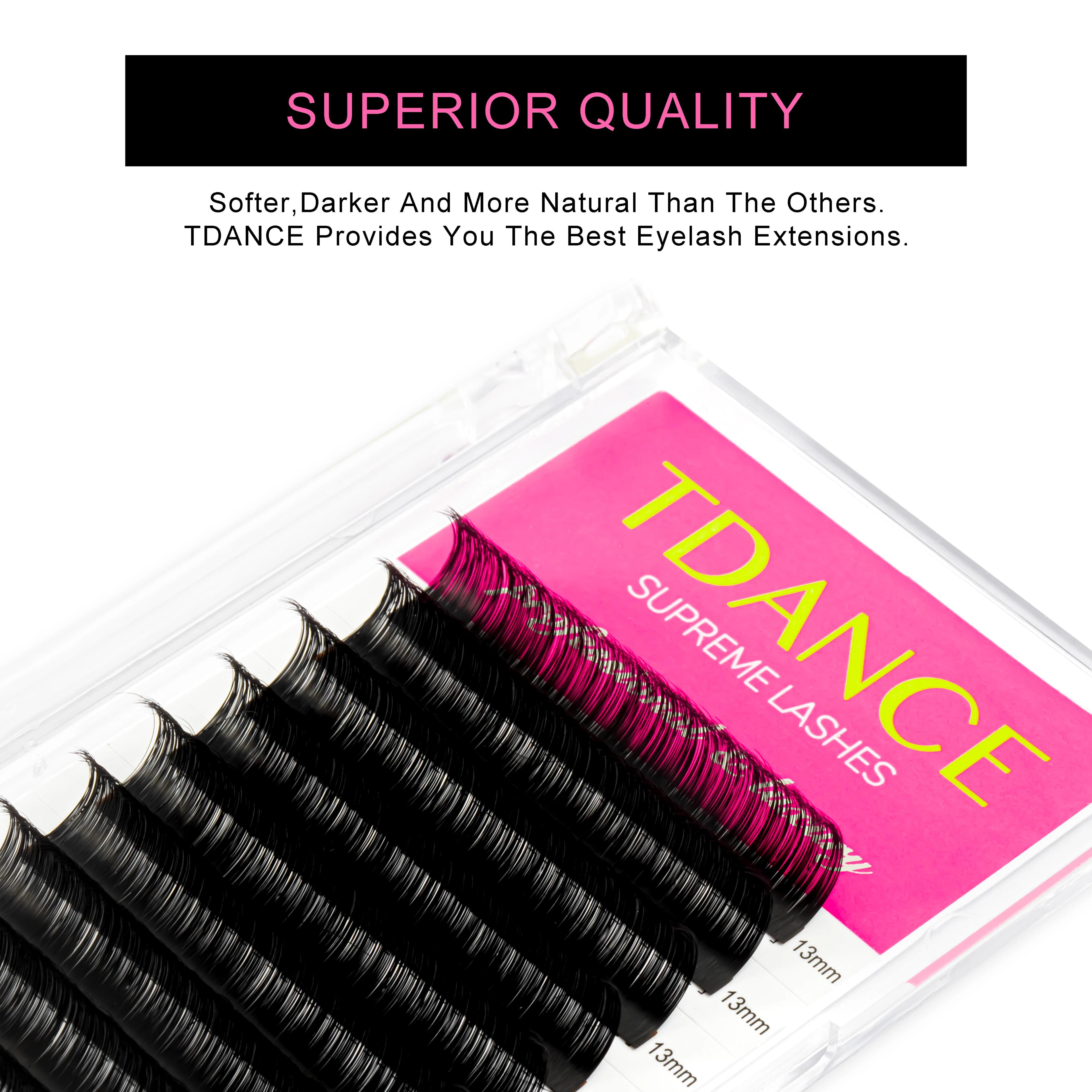 TDANCE Faux vison cils individuels maquiagem cilios pour professionnels extension de cils de vison d