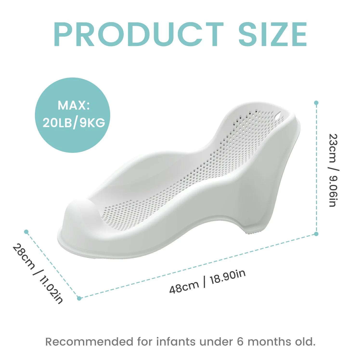 Support de bain doux pour bébés nouveau-nés - Siège de bain ergonomique, facile à nettoyer et confor