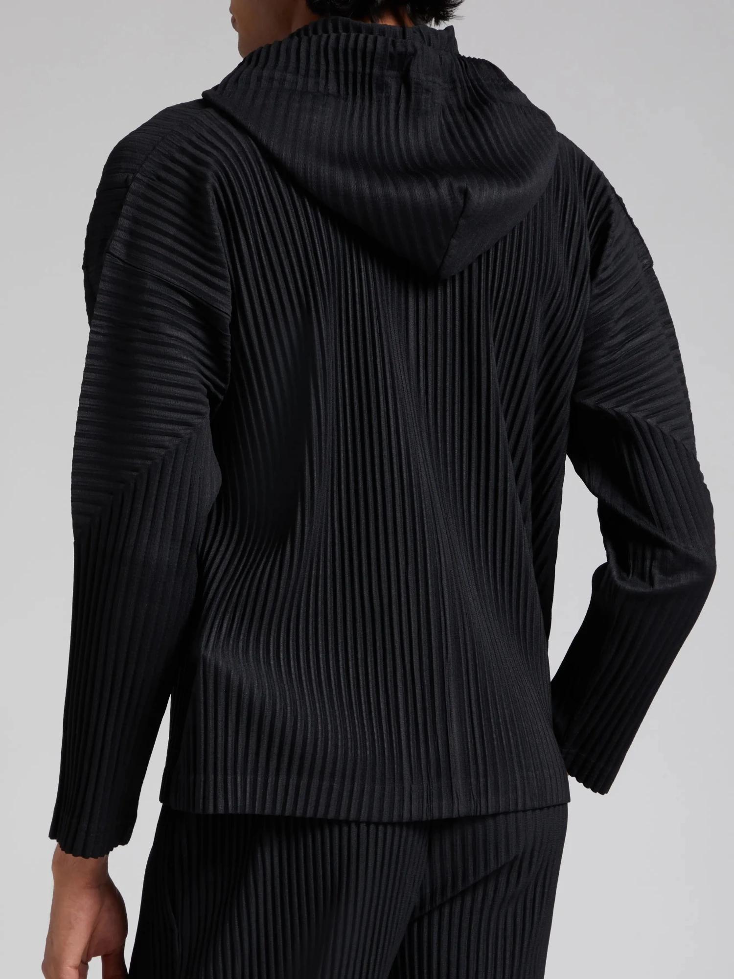 ATA YAKE-Sweat à Capuche Plissé à Fermeture Éclair pour Homme, Veste Classique Décontractée, Manteau