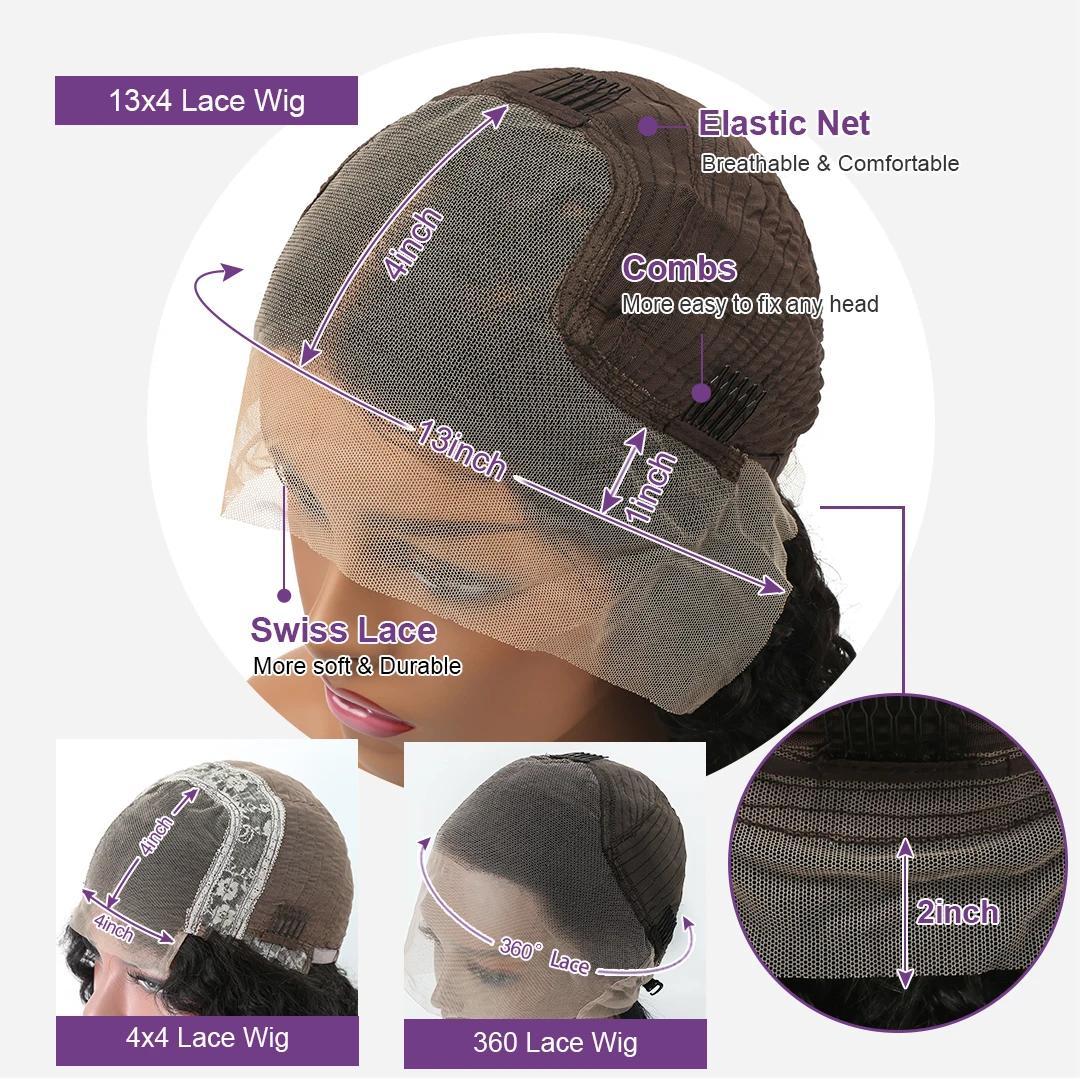 Perruque Lace Frontal Cheveux Humain Perruque Naturelle Moins Cher Perruque Cheveux Humain Sans Coll
