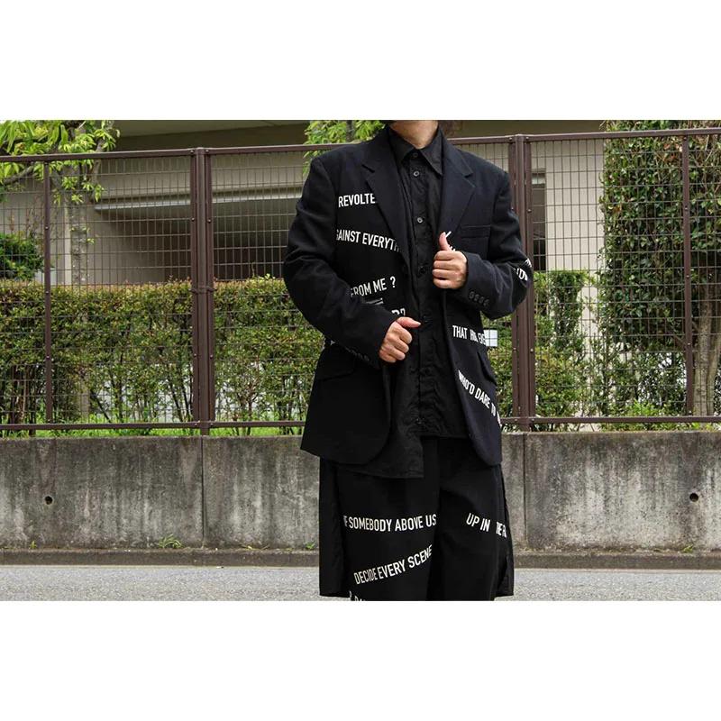 Pantalon pour hommes avec slogan de style sombre et de niche au design original TOP-YAMAMOTO, une ma