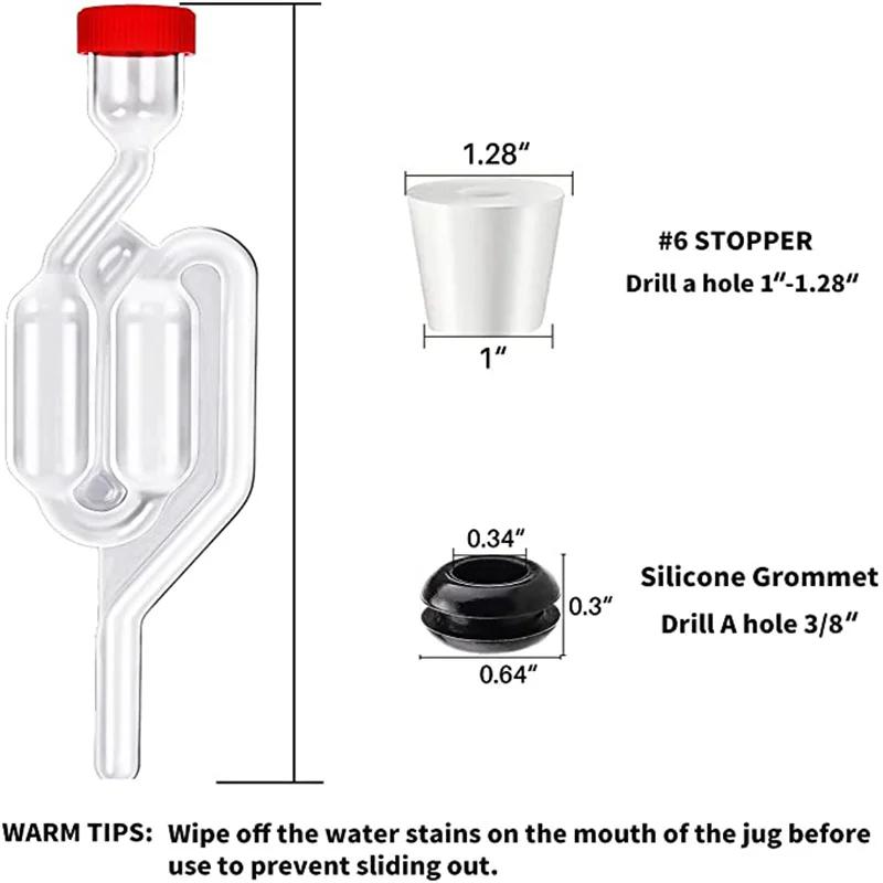 sas en forme de S, sas à bulles pour brassage à domicile, bouchon Carboys, Valve d'étanchéité de fer