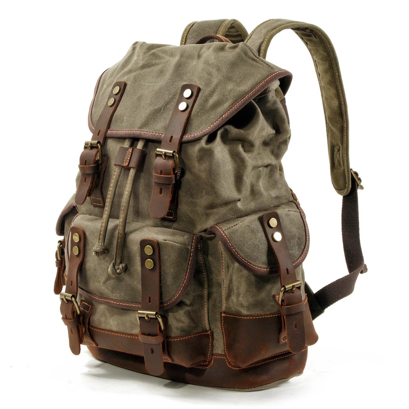Sac à dos rétro d'extérieur, sac à dos de loisirs pour étudiants, sac de voyage de grande capacité,