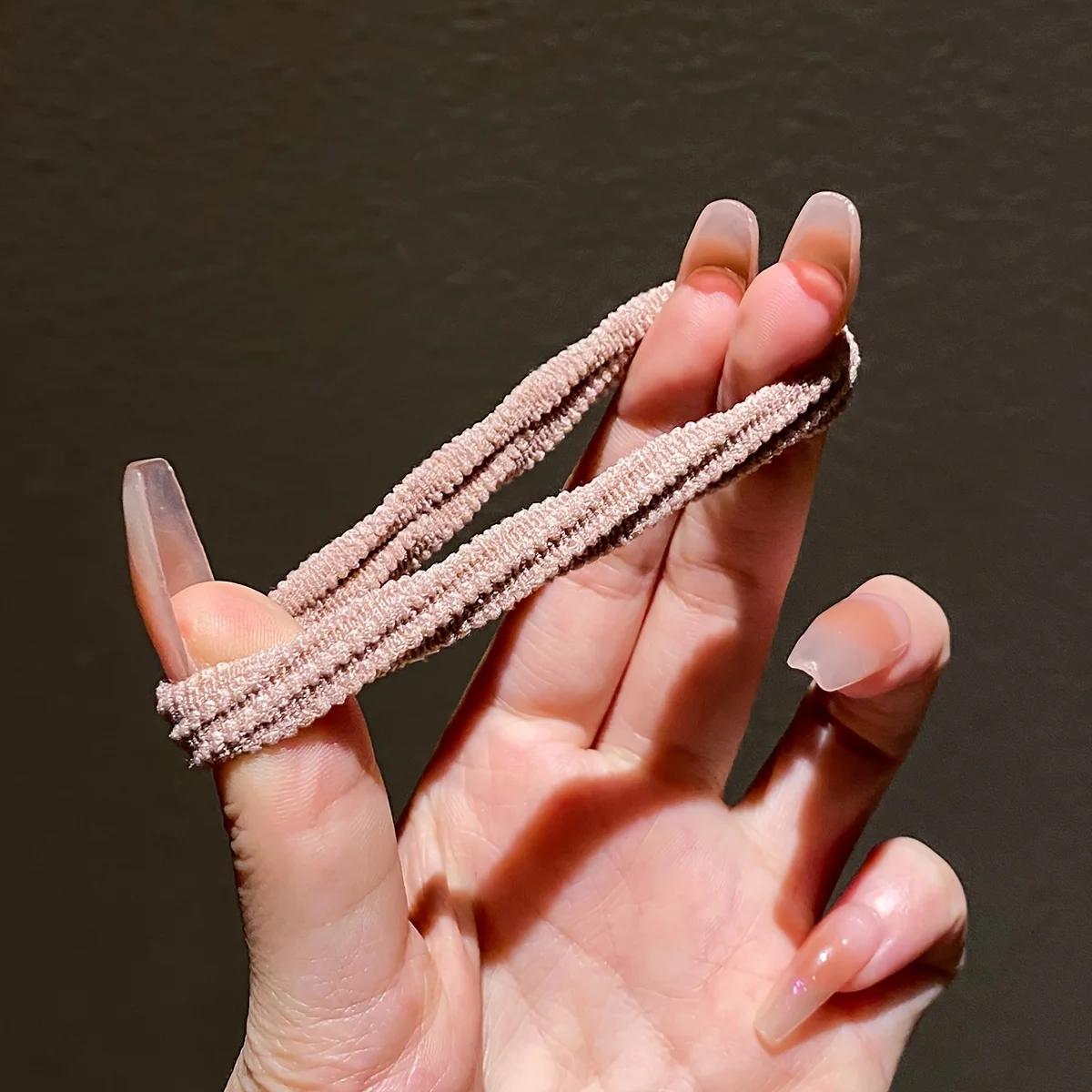 Attaches pour cheveux simples pour filles, accessoires mixtes, document, 50 pièces