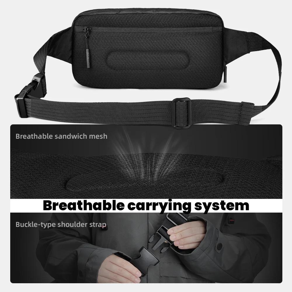 Hcankcan sac à bandoulière étanche hommes léger x-pa sac à bandoulière en tissu multi-poches sac min