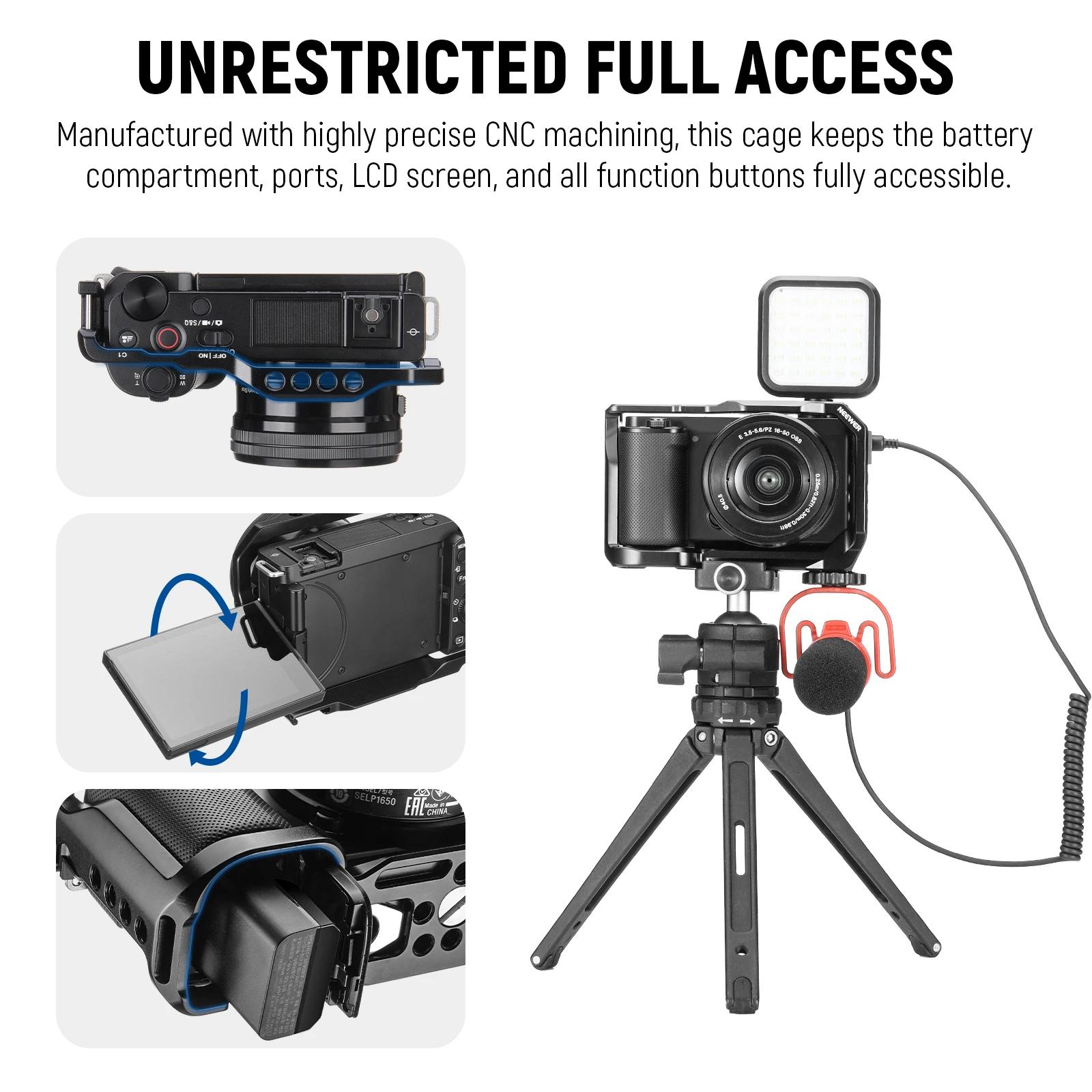 NEEWER Cage de caméra pour Sony ZV-E10 plate-forme de Cage de prise de vue vidéo en aluminium avec p