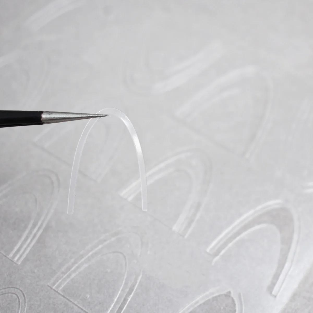 Autocollants pour ongles français en dentelle creuse, 1 pièce, mode Simple, curseur auto-adhésif, dé