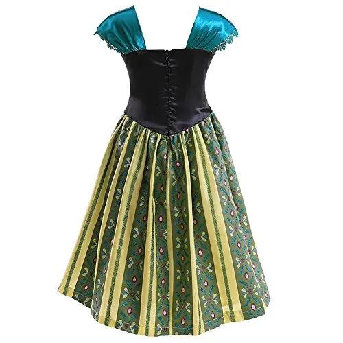 Robe de Couronnement Anna Exquise 2026 pour Tout-Petits, Robe de Princesse Reine des Neiges pour Hal