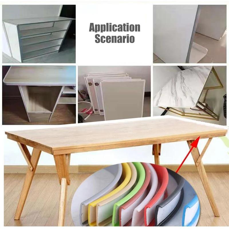 Bande de chant auto-adhésive en forme de U pour meubles, planche de bois, armoire, Table, chaise, co