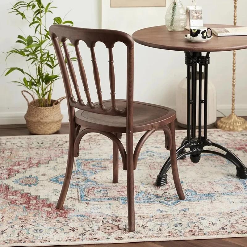 Chaise de salle à manger Napoléon vintage, siège tissé en rotin et bois massif, chaise d'appoint rét