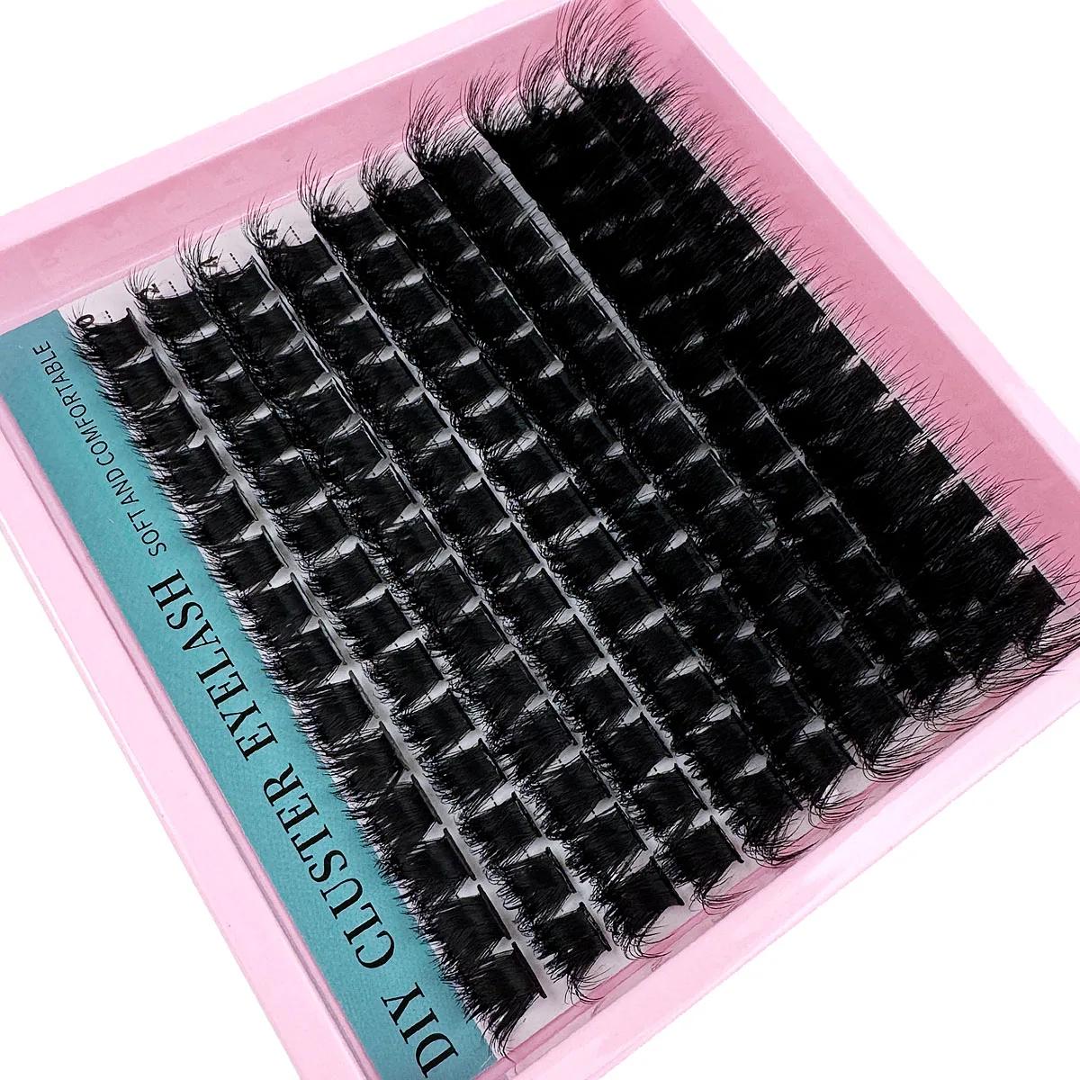 60D-200D 8D moelleux bricolage Cluster cils-10-20mm longueur mixte Extension de cils 0.07mm D Curl c