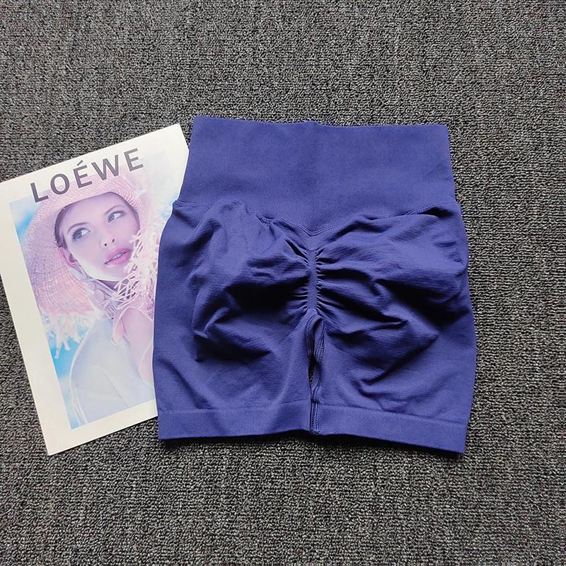 Short de Yoga pêche pour filles, pantalon à trois croix, taille haute, tricoté, pression, course à p