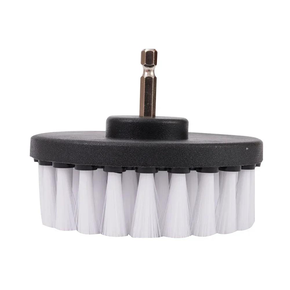 Tête de brosse de forage, 4 pouces, brosses souples, fixation pour tapis, cuir, rembourrage, nettoya