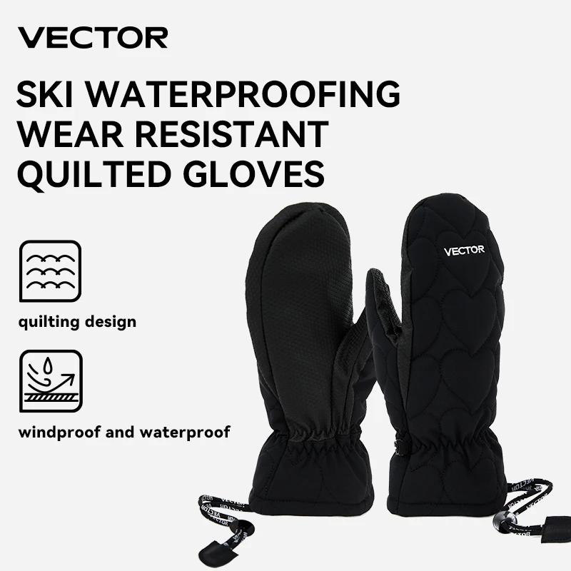 Gants de Ski VECTOR Winter pour hommes et femmes, antidérapants et coupe-vent, pour Snowboard, écran