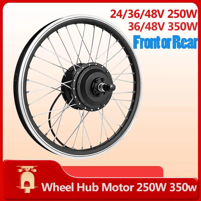 Kit de motorisation de vélo électrique, moteur intégré dans le moyeu de la roue avant/arrière, 36/48