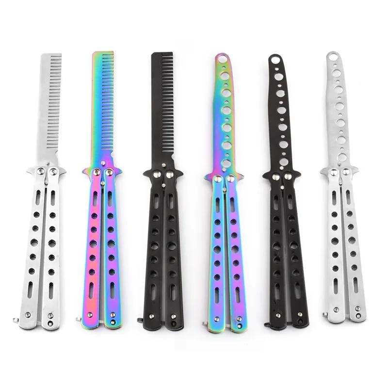 Couteau d'entraînement papillon portable pliable CSGO Balisong Trainer, couteau de poche à lame non