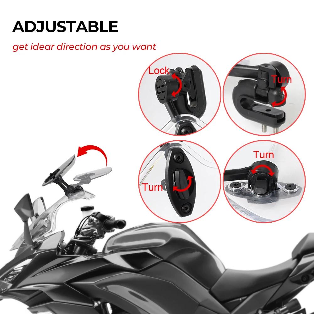 Extension de pare-brise pour tous les modèles de moto, déflecteur de pare-brise à pince réglable ada