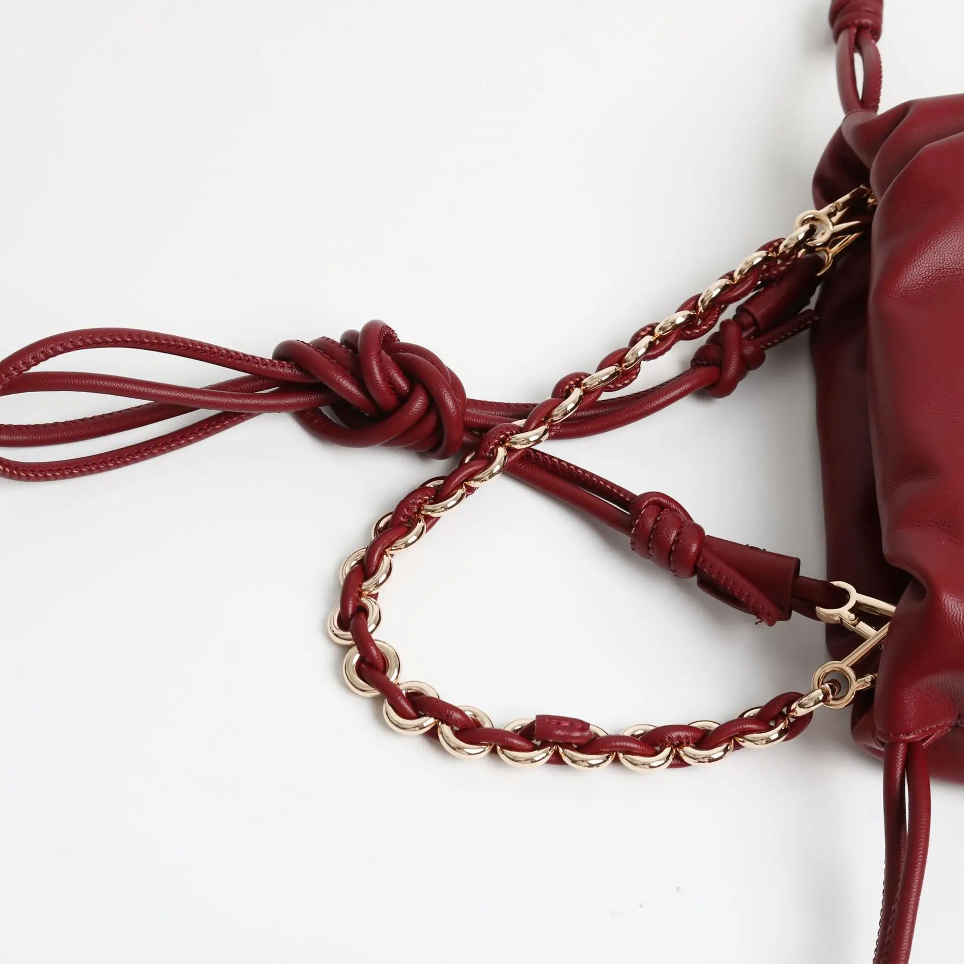 Sac nuage en cuir de vachette pour femme, sacs à main à bandoulière pour femme, cuir véritable Berga
