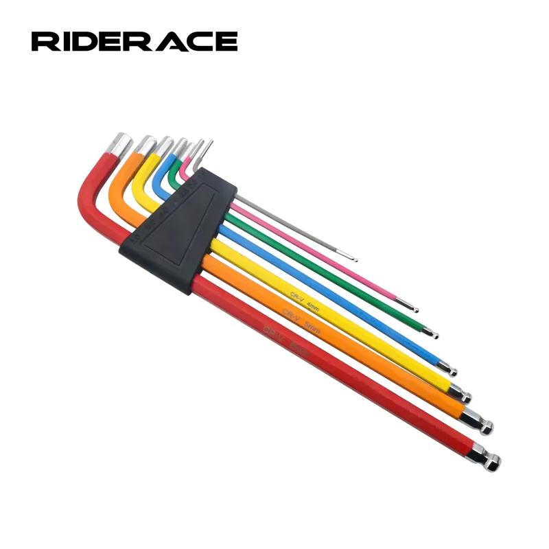 Jeu de clés Allen de vélo, clé en L universelle, 7 pièces, extrémité sphérique Torx Star, outil vtt,