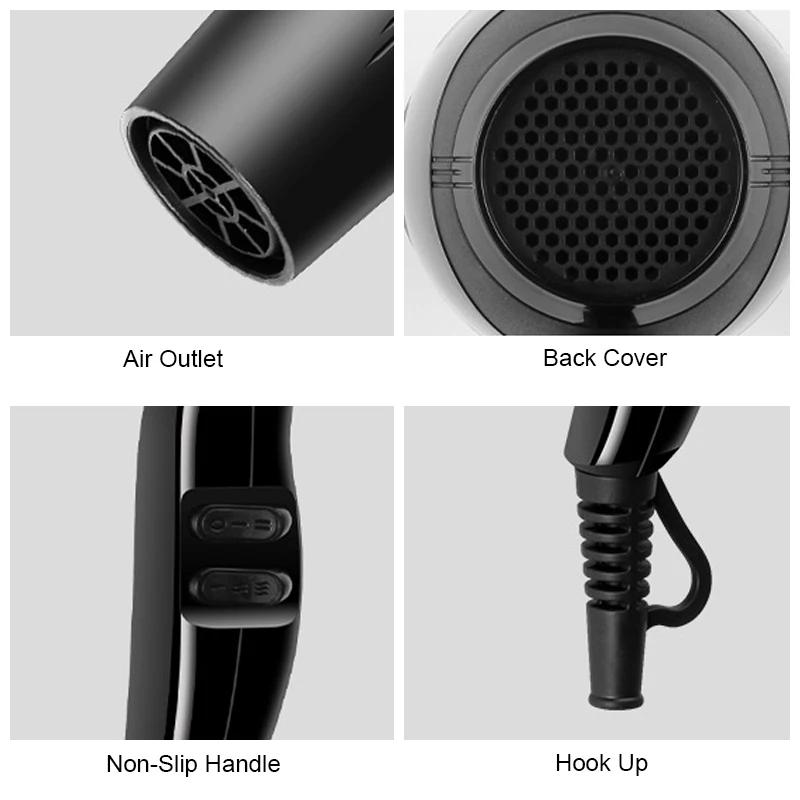Sèche-cheveux 2200W professionnel puissant sèche-cheveux chauffage rapide réglage chaud et froid sèc