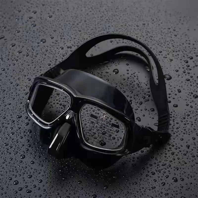 Masque de plongée miroir de surface de plongée gratuit, lentille antibuée haute définition, équipeme