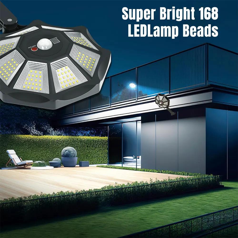 Lampes solaires LED étanches avec détecteur de mouvement, budgétaire de sécurité extérieur, applique