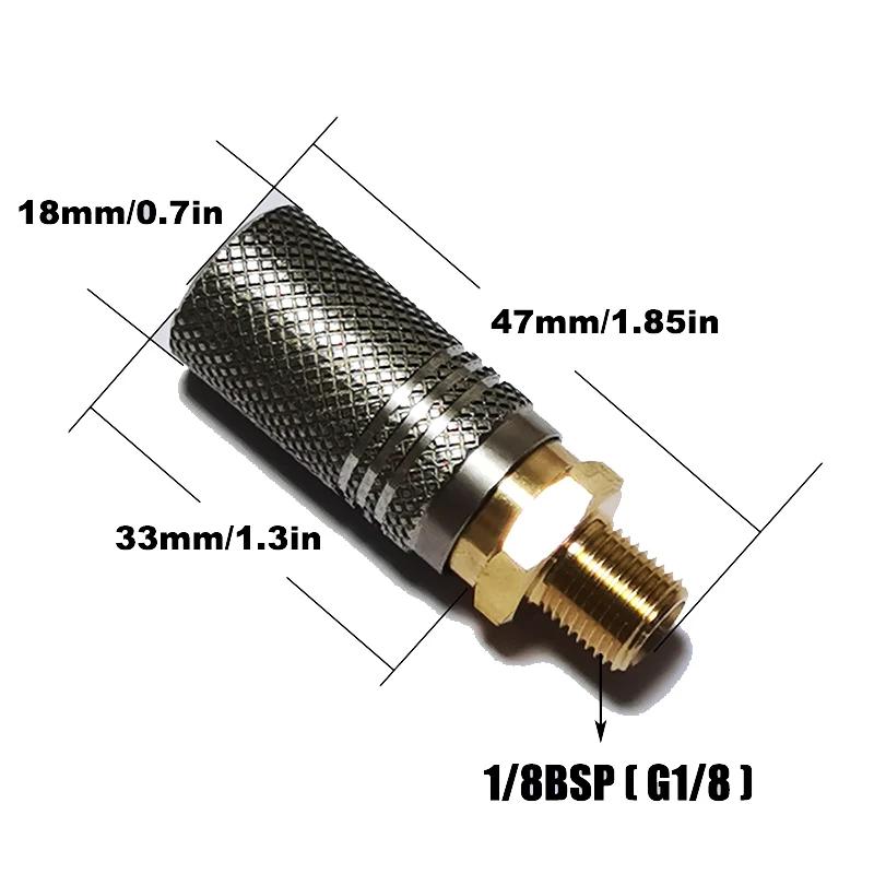 Air HPA Soft Rainbow Air Charging Quick Release Adapter Socket, 8mm Male Continents, Accessoires, 1,