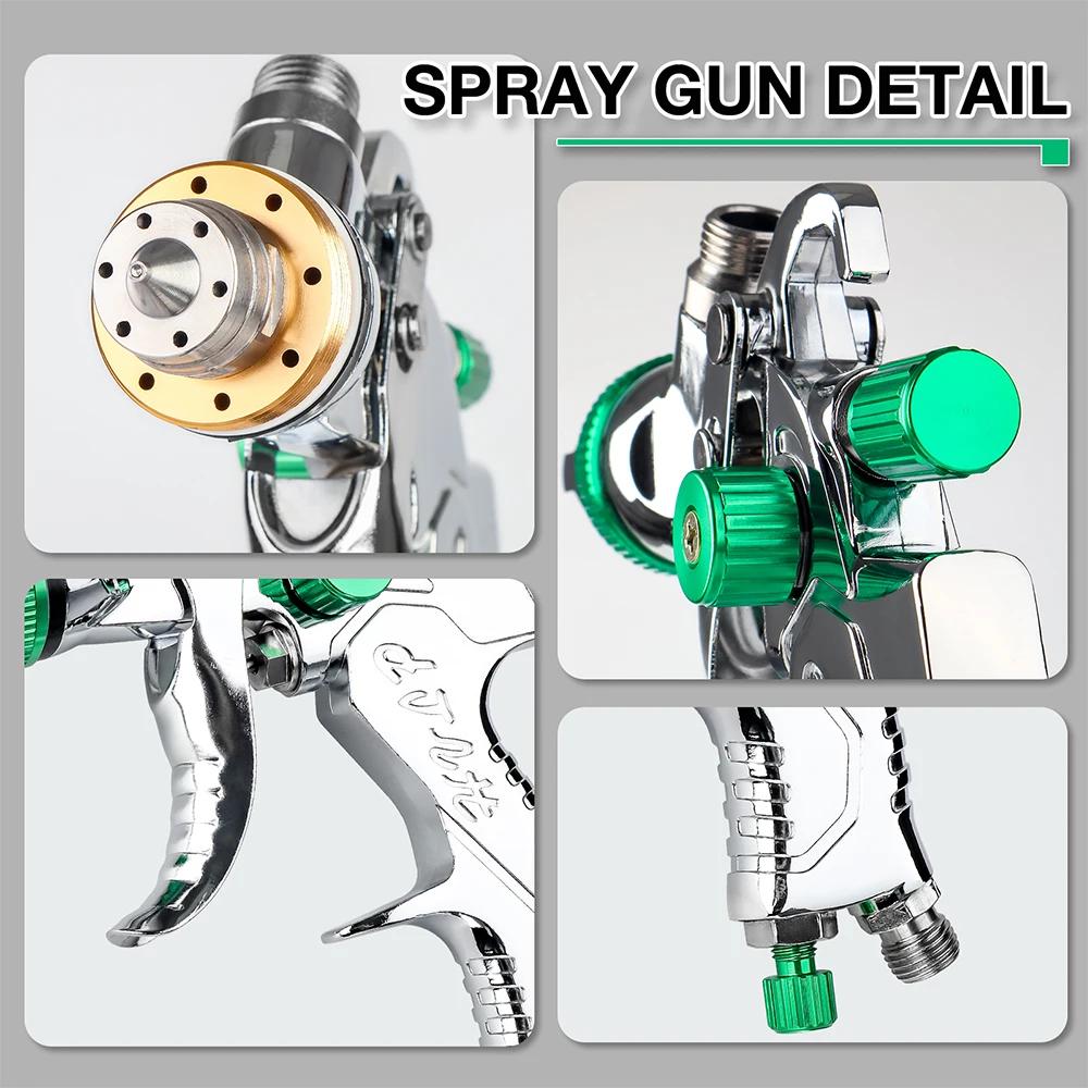 Pistolet de pulvérisation professionnel HVLP 1,4 mm 1,7 mm 2,0 mm 2,5 mm Pistolet de pulvérisation s