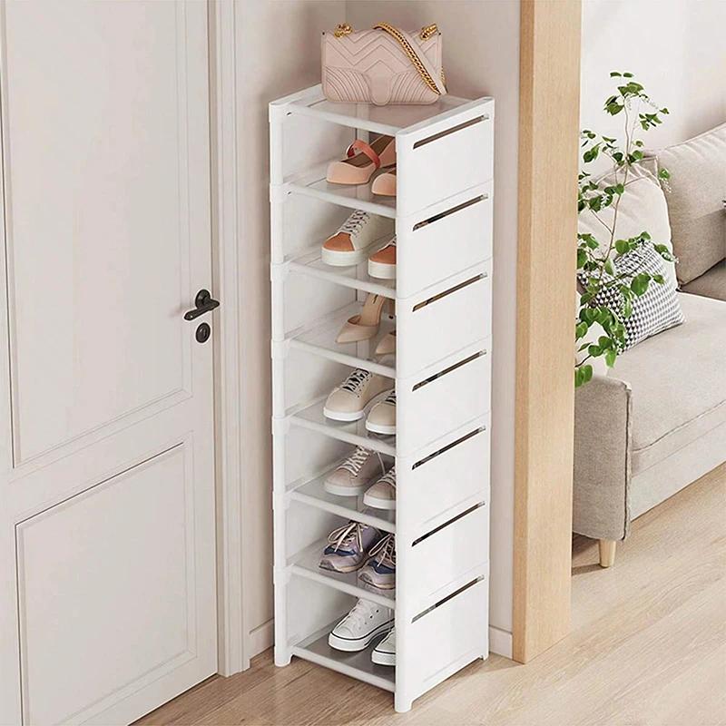 Étagère à chaussures petite armoire à chaussures élargie contre le mur porte étagère à chaussures pe