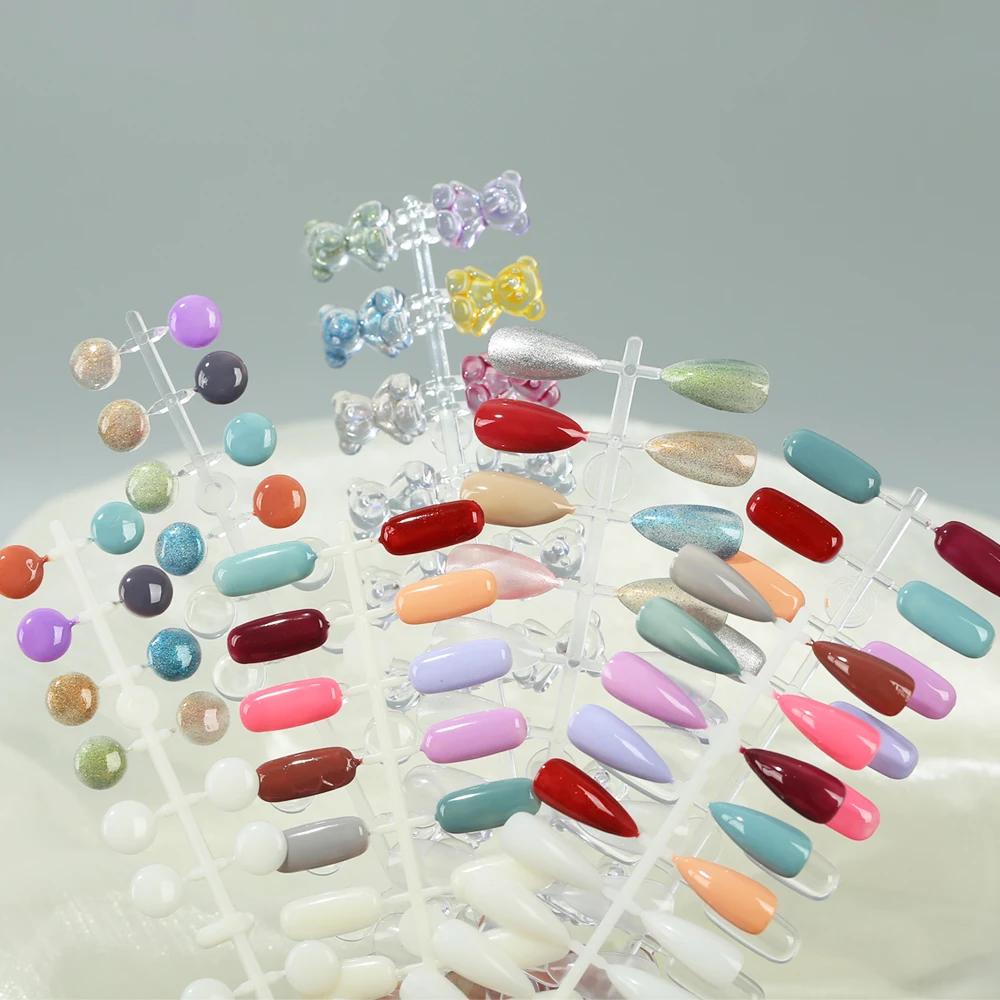 120/240 pièces Pack faux ongles conseils couleur carte pratique affichage montrant étagère outils ma