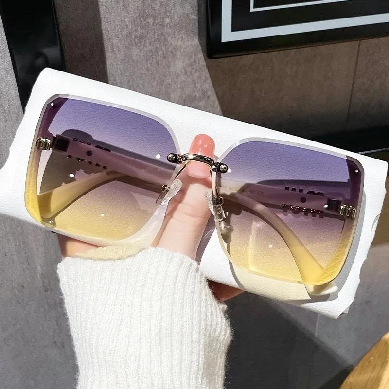 Nouvelles Lunettes de Soleil Carrées Surdimensionnées Tendance pour Femmes 2026 – Marque de Luxe, Pr