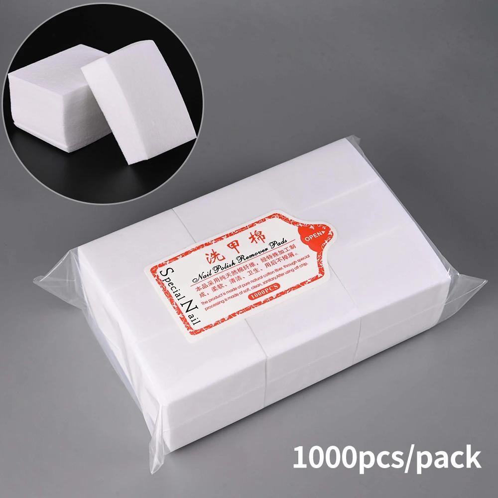 1000/500/100 pièces lingettes en coton pour ongles élimination du Gel enveloppes non pelucheuses tre