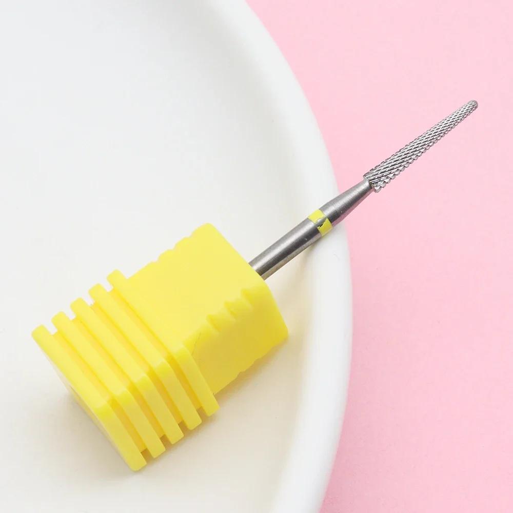 Forets à ongles en acier au tungstène pour pédicure, fraise en carbure pour limes à ongles, manucure