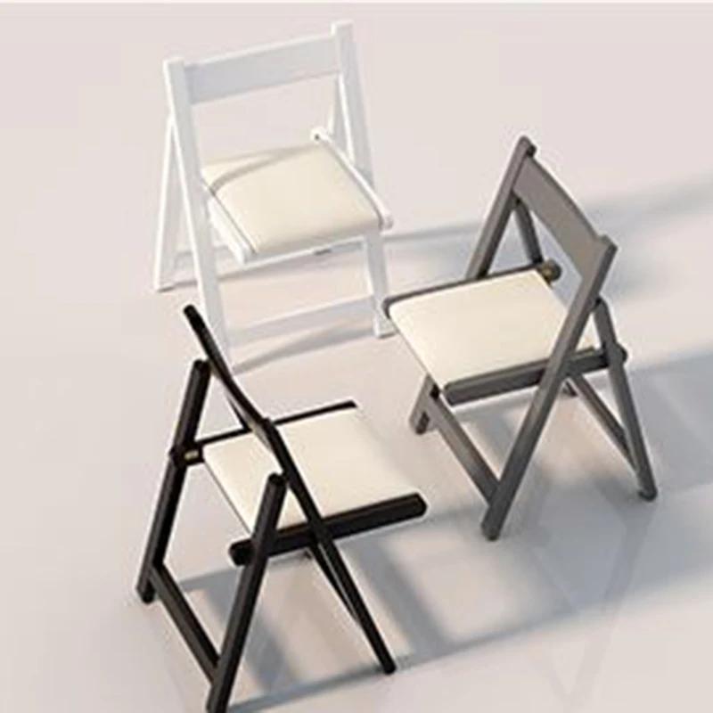 Chaises de salon simples, chaises nordiques modernes en bois, chaise pliante Portable minimaliste, D