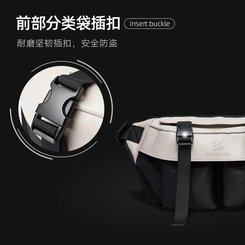 Sac à Bandoulière Décontracté pour Homme, Sacoche Japonaise, Solide, Épissage, Grand Espace, iPad 9.