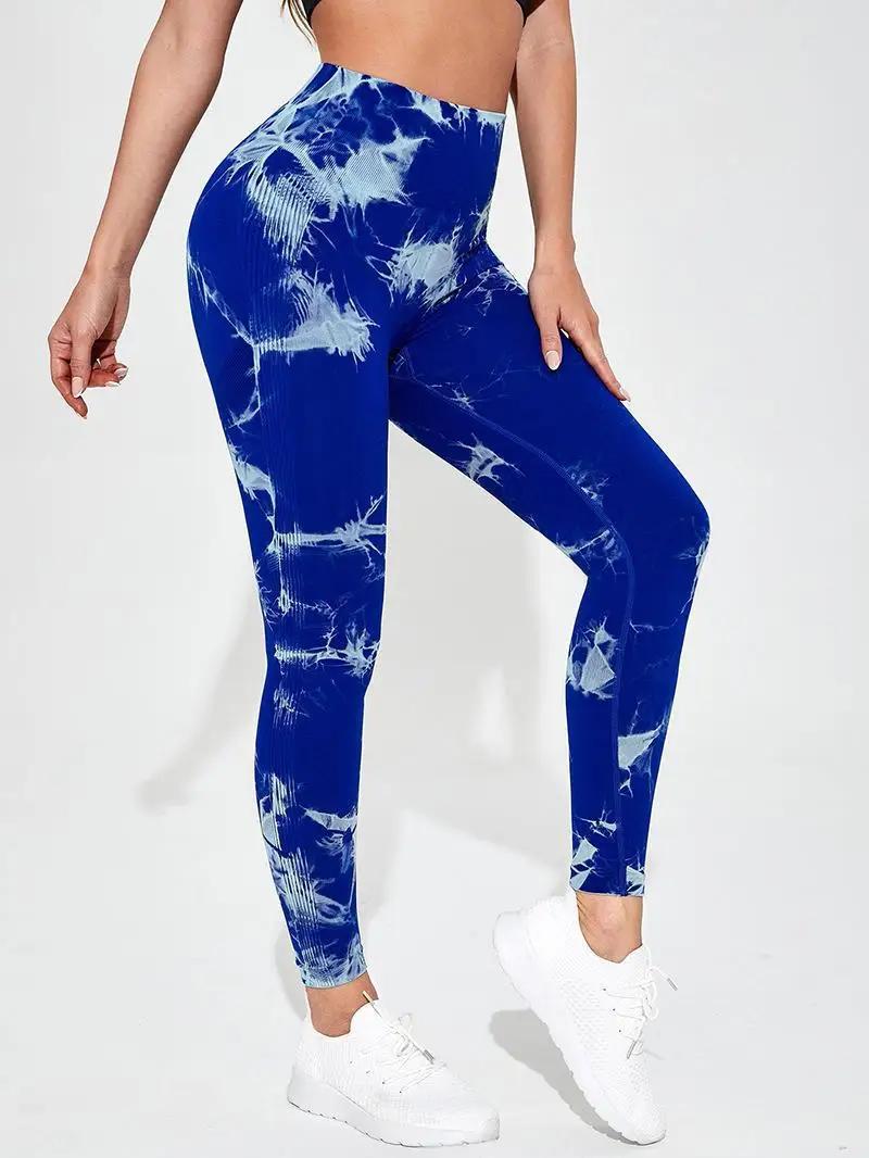 Leggings de yoga femme sans couture - Collant contrôle ventre taille haute pour exercice