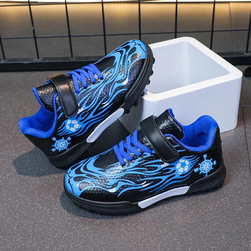 Chaussures de football coordonnantes respirantes pour enfants, chaussures de football pour garçons e