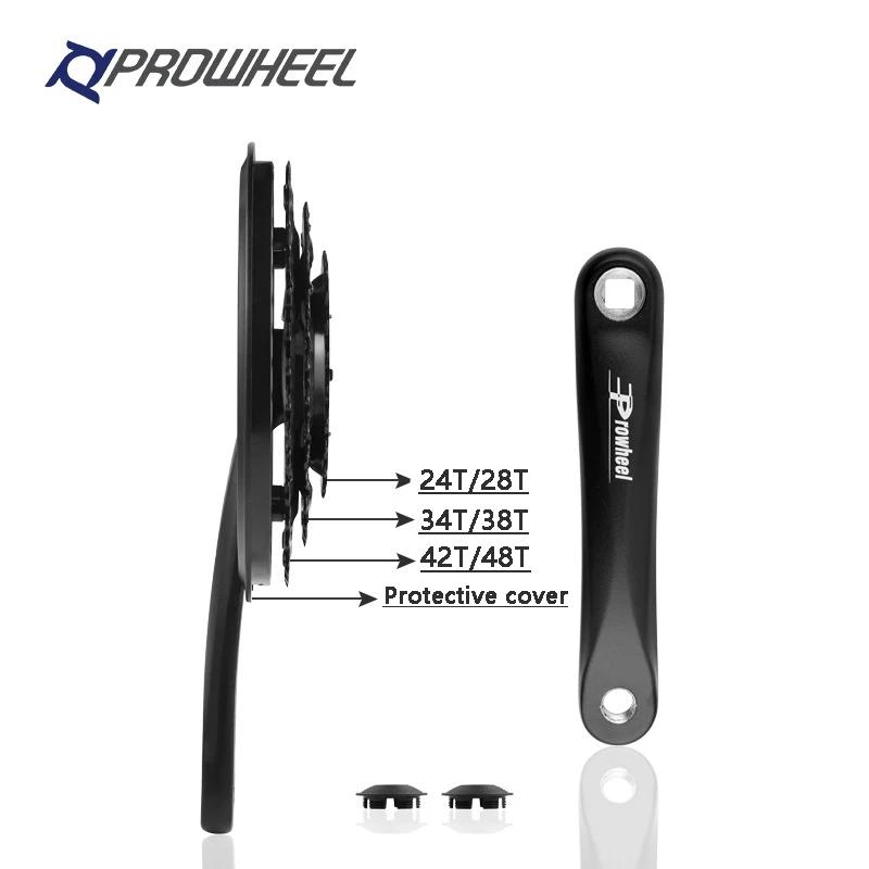 PROWHEEL pédalier de vélo 24-34-42T 28-38-48T 7/8/9 vitesses vtt jeu de manivelle de vélo 170mm trou