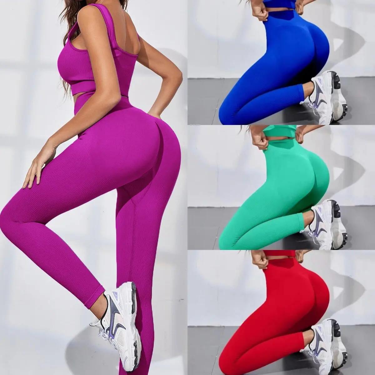 Leggings de yoga côtelés pour femme, collection automne-hiver, taille haute, épaissis, effet push-up