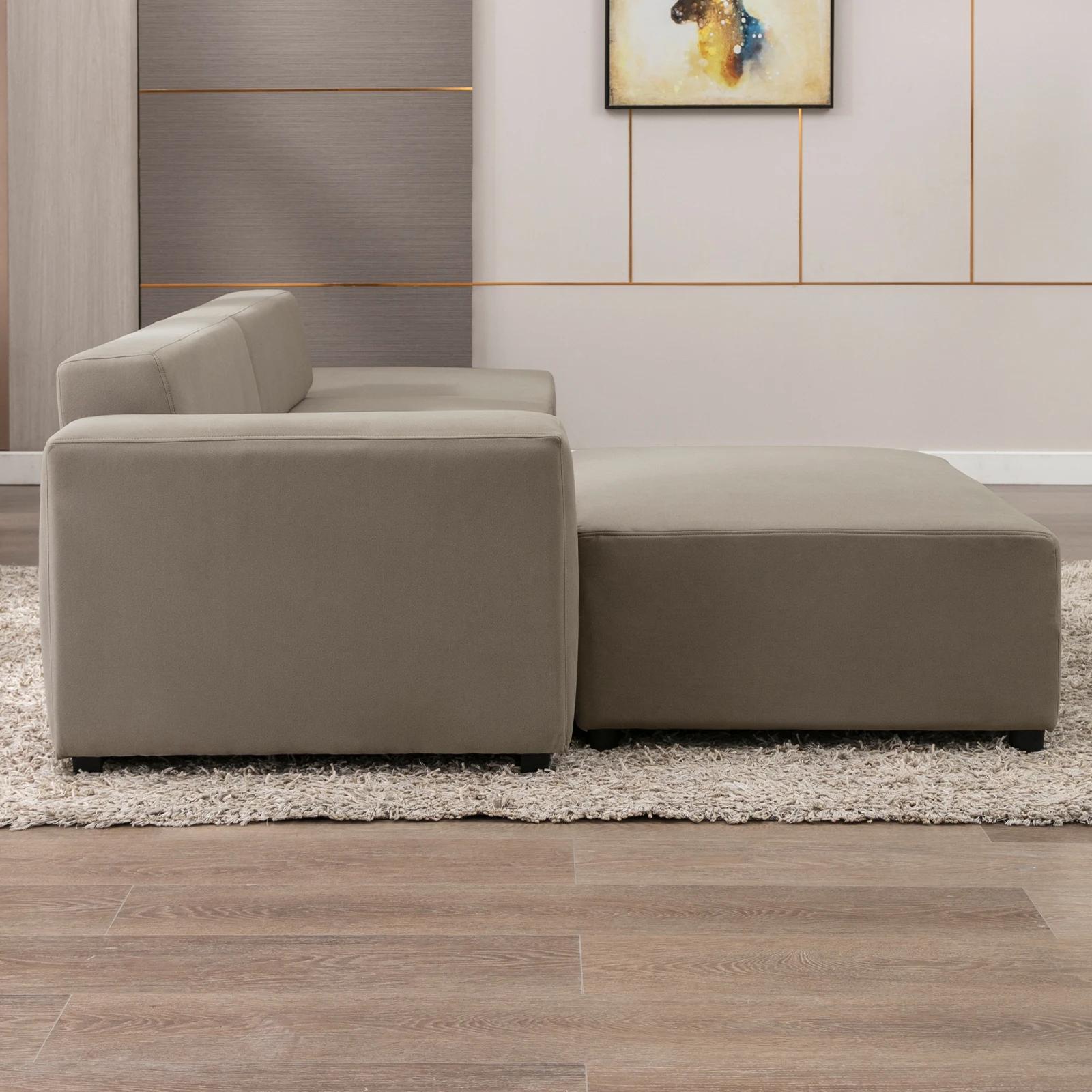 HORGgland-Canapé convertible O, canapé sectionnel en forme de L, canapé sectionnel modulaire