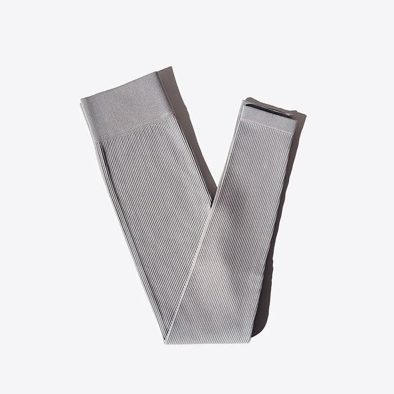 Nouveau pantalon de Yoga côtelé sans couture taille haute Leggings de gymnastique Sport femmes Fitne