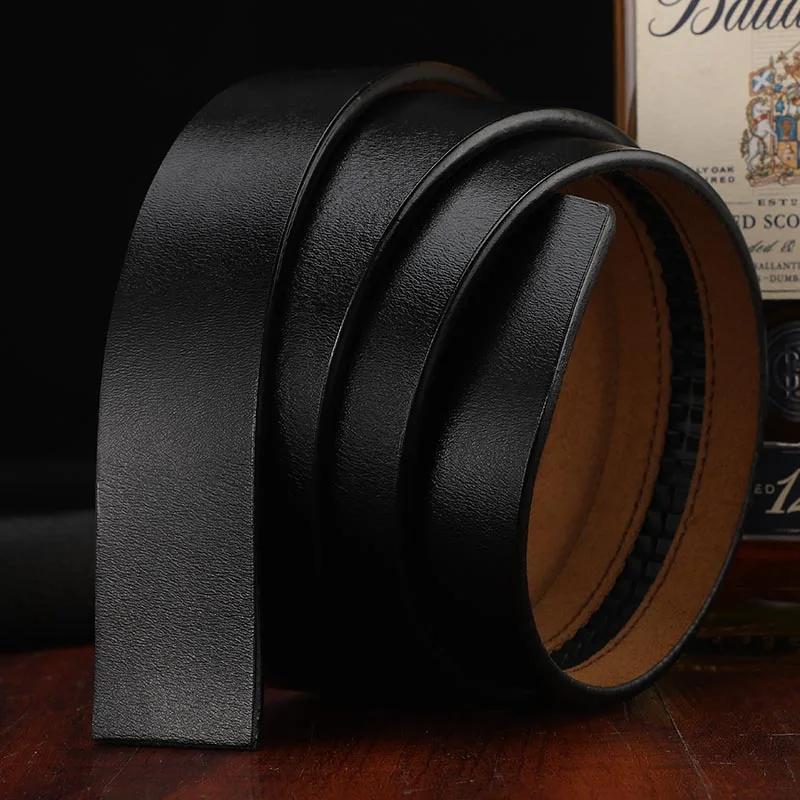 Nouveaux ceintures en cuir véritable pour hommes ceintures à boucle automatique hommes mode sans bou