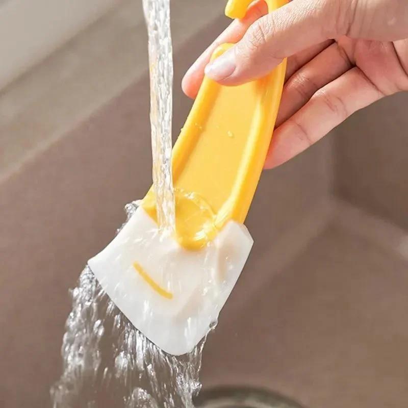 Spatule de nettoyage grattoir de cuisine lame souple grattoir brosse poêle sale Pot plats nettoyant