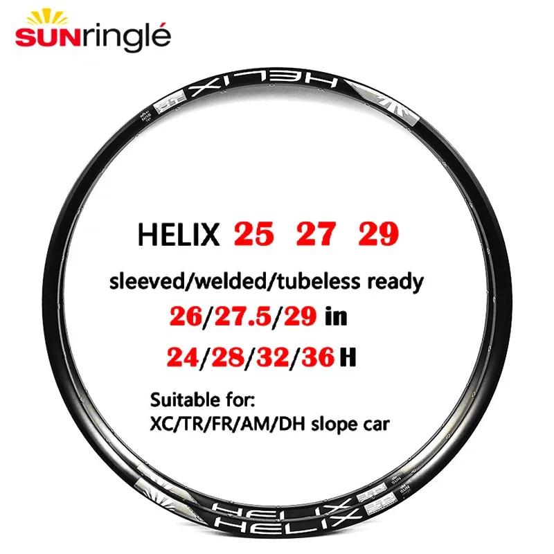 SUNRINGLE-Jante de vélo HELIX en alliage d'aluminium, pour VTT TR25 TR27 TR29 28H 32H, jante de roue