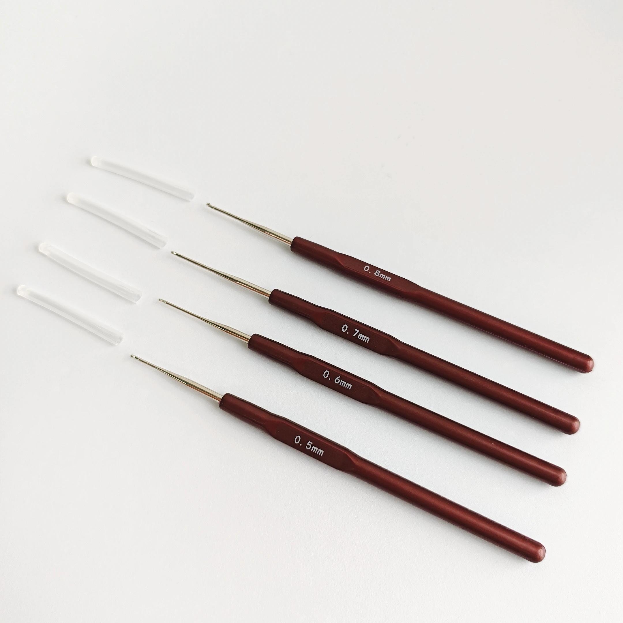 Crochet à tricoter aiguille Dreadlock outils de cheveux crochets en plastique métallique 0.5Mm 0.6Mm
