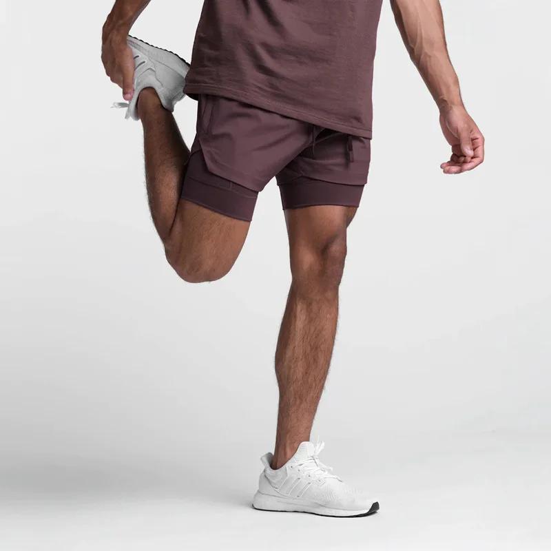 2025 nouveau short de sport double couche respirant gymnases Fitness musculation entraînement séchag
