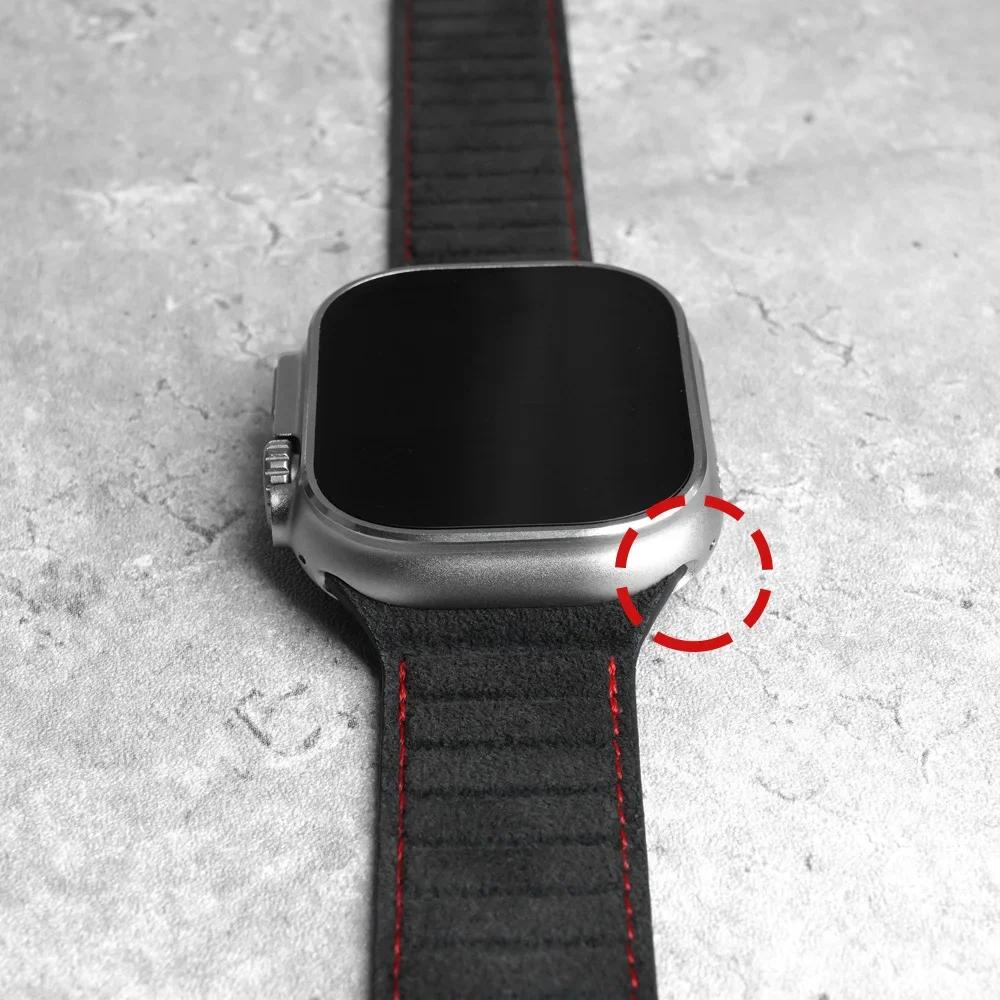 Bracelet magnétique ALCANTARA pour Apple Watch Ultra 3 2 bandes 49mm 46mm 45mm 44mm accessoires en c