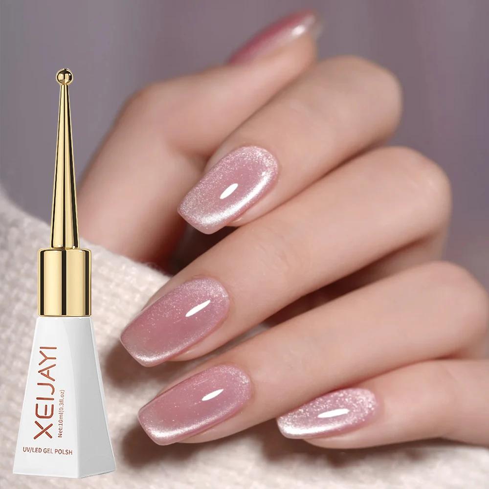 XEIJAYI rose oeil de chat Gel vernis à ongles céramique Gel magnétique UV semi-permanent émaux verni
