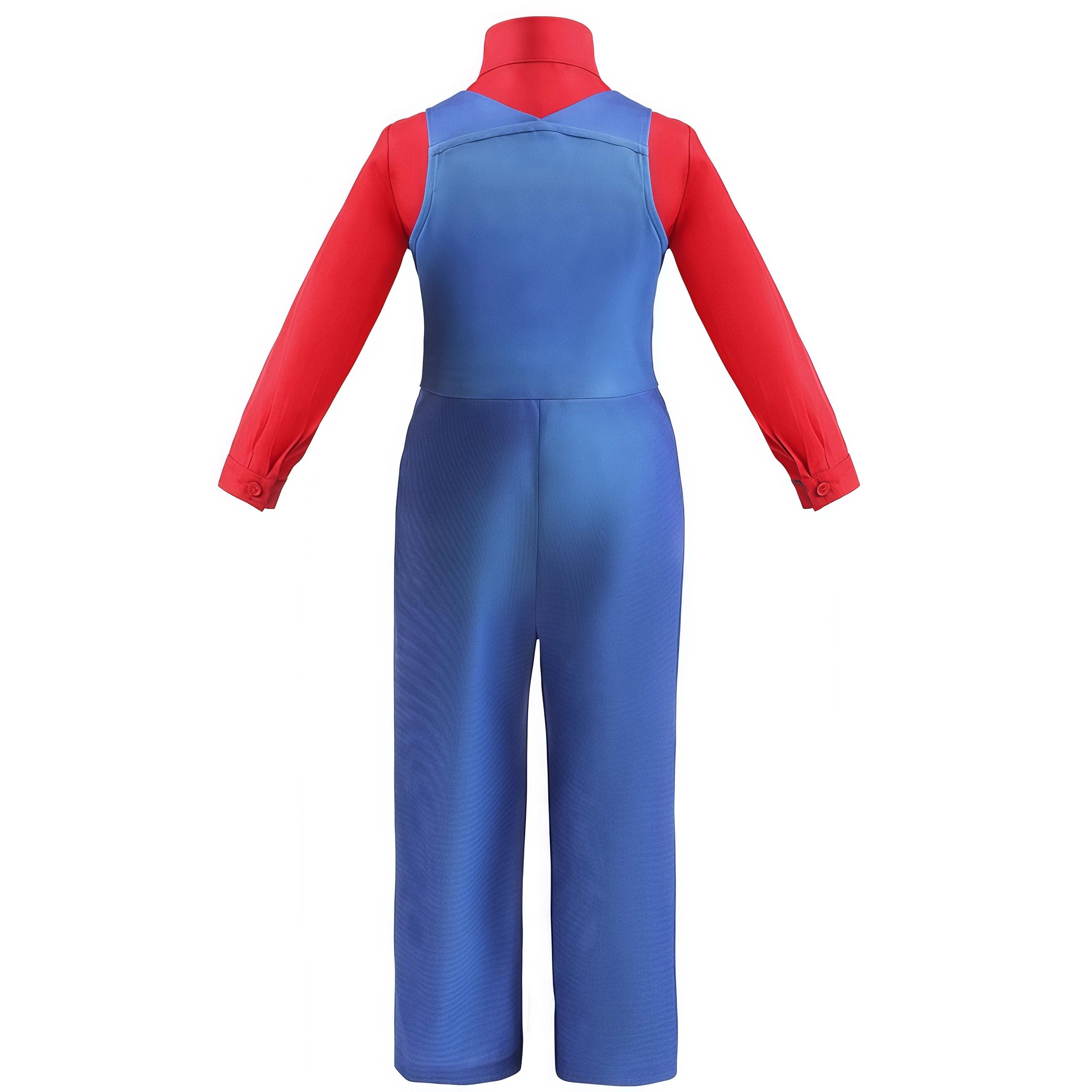 Costume de cosplay Luigi Bros Game Anime pour garçons, chemise et salopette avec accessoires pour en
