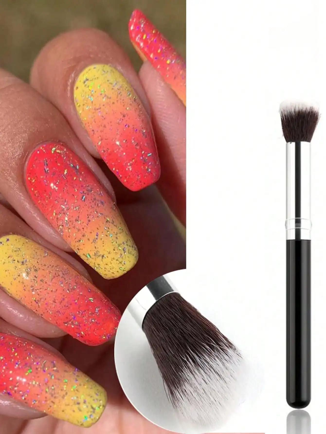 Ensemble de pinceaux pour Nail Art ombré, 2 pièces, ombre à paupières, fond de teint, Blush, pinceau